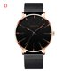 thumbnail image 1 of Reloj de cuarzo para mujer, relojes para parejas, relojes finos de moda para hombre y mujer, reloj de pulsera de cuarzo de malla de acero inoxidable para negocios., 1 of 2