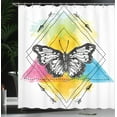 thumbnail image 3 of Ambesonne Entomology Shower Curtain, Geometric Butterfly Form, 69"Wx70"L, Multicolor, 3 of 4