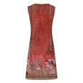 thumbnail image 5 of vestido de verano casual sin mangas para mujer cubre swing casual vestido de camiseta sin mangas suelto rojo / m, 5 of 5