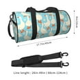 thumbnail image 4 of Gaeub White Geese and Flower Lightweight Travel Cylinder Bag Gym Tote Bag Sports Training Duffle Bag with Pockets and Straps, 4 of 8
