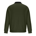 thumbnail image 4 of CTPDG Men's Lightweight Bomber Jackets Light Track Jackets Full Zip Slim Fit Long Sleeve Outwear Crop Elasticity Cardigan Army Green M, 4 of 6