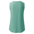 thumbnail image 5 of KBZDBZC Women Tank Tops Women's Summer Sleeveless Tank Top Loose Fit Casual Crew Neck T Shirts Basic Tee Tops Women's Summer Tops Women Tops Womens Tops(Green,S), 5 of 6