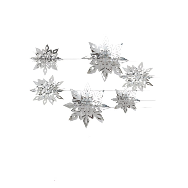 Matsuzay 1 Juego de adornos navideños, divertido, exquisito, estilo Simple, estéreo, accesorio colgante para interiores, decoración de adorno para el Kits de decoración para fiestas Plata Matsuzay HA059996-01