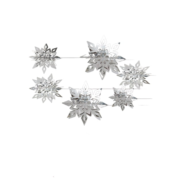 Inteprter 1 Juego de adornos navideños, divertido, exquisito, estilo Simple, estéreo, accesorio colgante para interiores, decoración de adorno para el Kits de decoración para fiestas Plata Inteprter HA059996-01