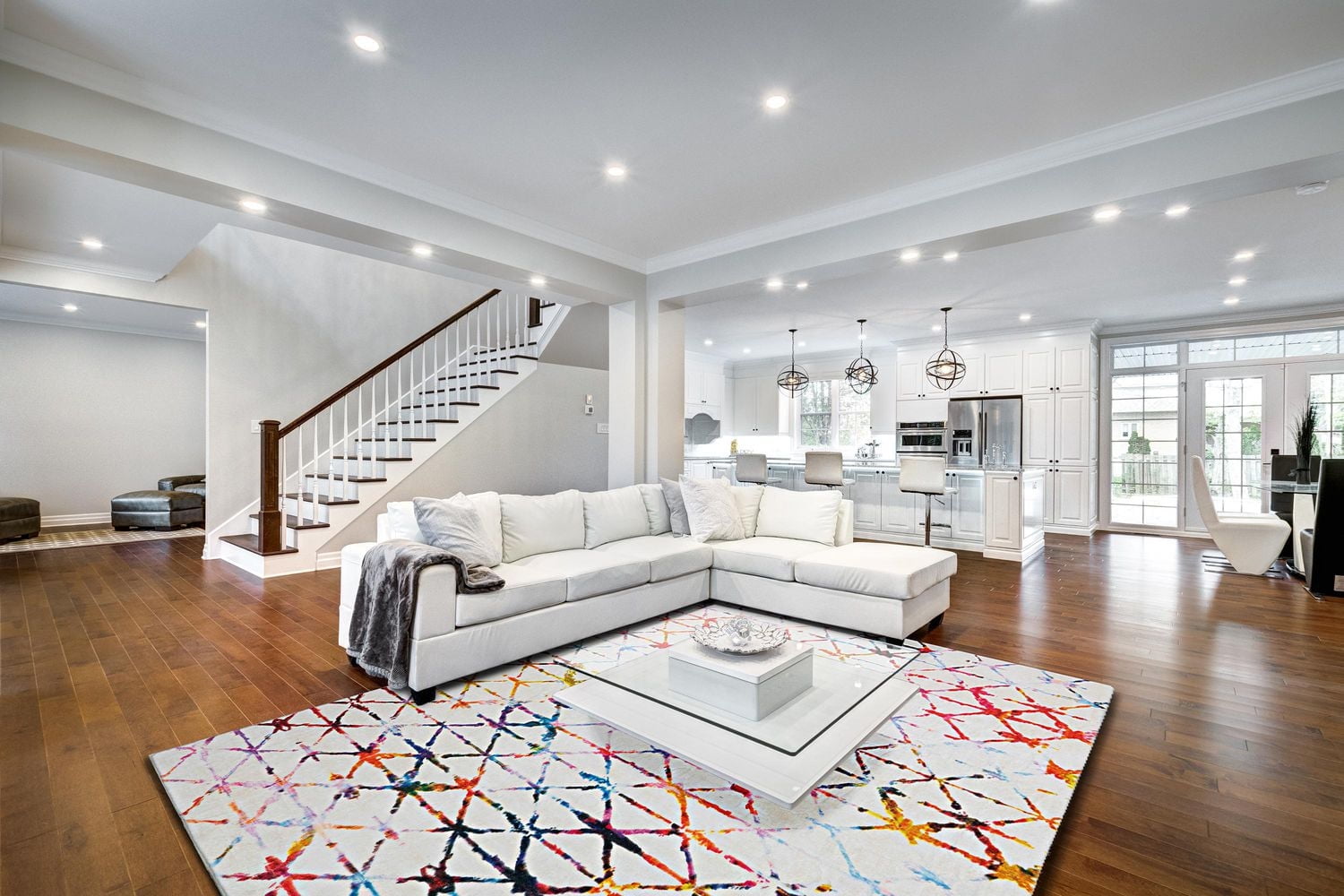 Motif Printed Faux Rabbit Felix Ivory & Multi 8 ft. x 10 ft. Area Rug