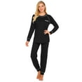thumbnail image 3 of Ekouaer Pajamas Set for Women Soft Comfy Pjs Sets Long Sleeve Sleepwear Loungewear, 3 of 6
