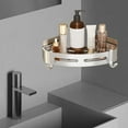 thumbnail image 6 of tzyudk Bath Corner Shower Shelves Adhesive Caddy Wall Mounted No Drilling Racks Shower Organizer Basket Aluminum Storage For Bathroom Kitchen Affordable Useful Silver Aluminum Alloy, 6 of 6