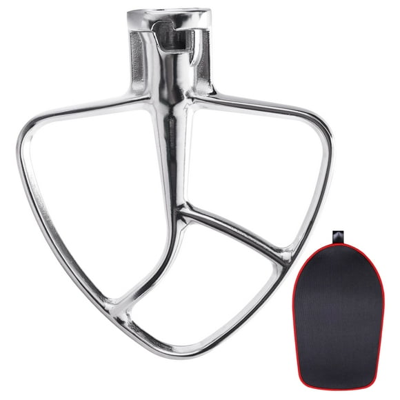 Stainless Steel Flat Beater for KitchenAid 4.5-5 Quart Tilt-Head Stand Mixers, Paddle Attachment for KitchenAid Mixer Accessory, Dishwasher Safe, and Mixer Sliding Mat