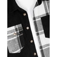 thumbnail image 4 of DOPI Men's Checked Corduroy Shirt, Long Sleeved, Classic Flannel Shirt Button Down Shirt Jacket Daily Coat, 4 of 7
