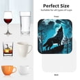 thumbnail image 6 of Vsdgher Blue Full Moon Wolf Leather Coasters for Drinks, Durable Drink Coasters 4 Set for Tabletop Protection, Luxurious Home Décor and Housewarming Gift ( {designName})Square, 6 of 6