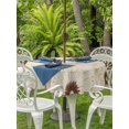 thumbnail image 3 of Outdoor Table Cloth with Umbrella Hole and Zipper, Spring Floral Waterproof Round Tablecloth 60 Inch, Summer Botanical Butterfly Vintage Washable Table Cover for Outside Party Patio Picnic, 3 of 8