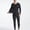 Black, variant on QSAWXQZ Men's 2PC Thermal Long Underwear Top and Pants Set Crew Neck Long Sleeve Fleece Lined Stretch Outdoor Base Layer 2XL