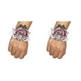 thumbnail image 1 of relayinert Unique Stretch Wristband With Handmade Satin Roses For Stylish Look Easy To Wear N10 Dousha Purple 2Set, 1 of 6