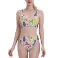 thumbnail image 2 of Picia Colorful Poodle Dog Women's High Waisted Bikini Scoop Neck Swimsuit Two Pieces Bathing Suit-XX-Large, 2 of 8