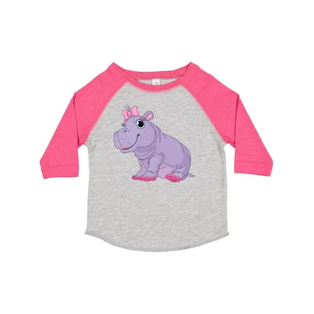 

Inktastic Cute Purple Hippo Gift Toddler Toddler Girl T-Shirt