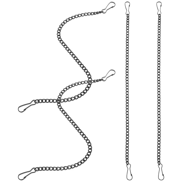 CRILSTYLEO 4Pcs Versatile Black Chain for Hanging Lanterns Planters and Advertising Displays