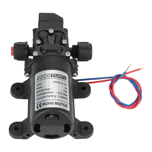 70W High Pressure Self-Priming Diaphragm Pump, 12V DC, 0.9MPa, 6L/min