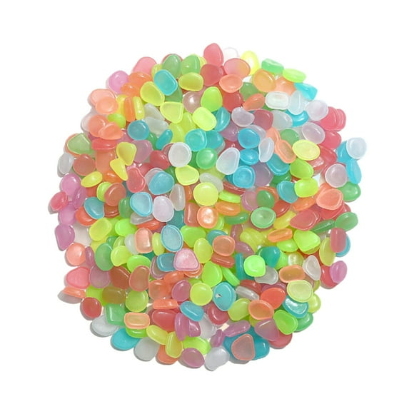 Bwiyojiz Home Decor Christmas Decorations Decoration Count 100pcs 2cm Luminous Aquarium Garden Road Fish Tank Landscaping Colored Artificial Fluorite Fluorescent Pebbles, Gifts for Sister, Multicolor