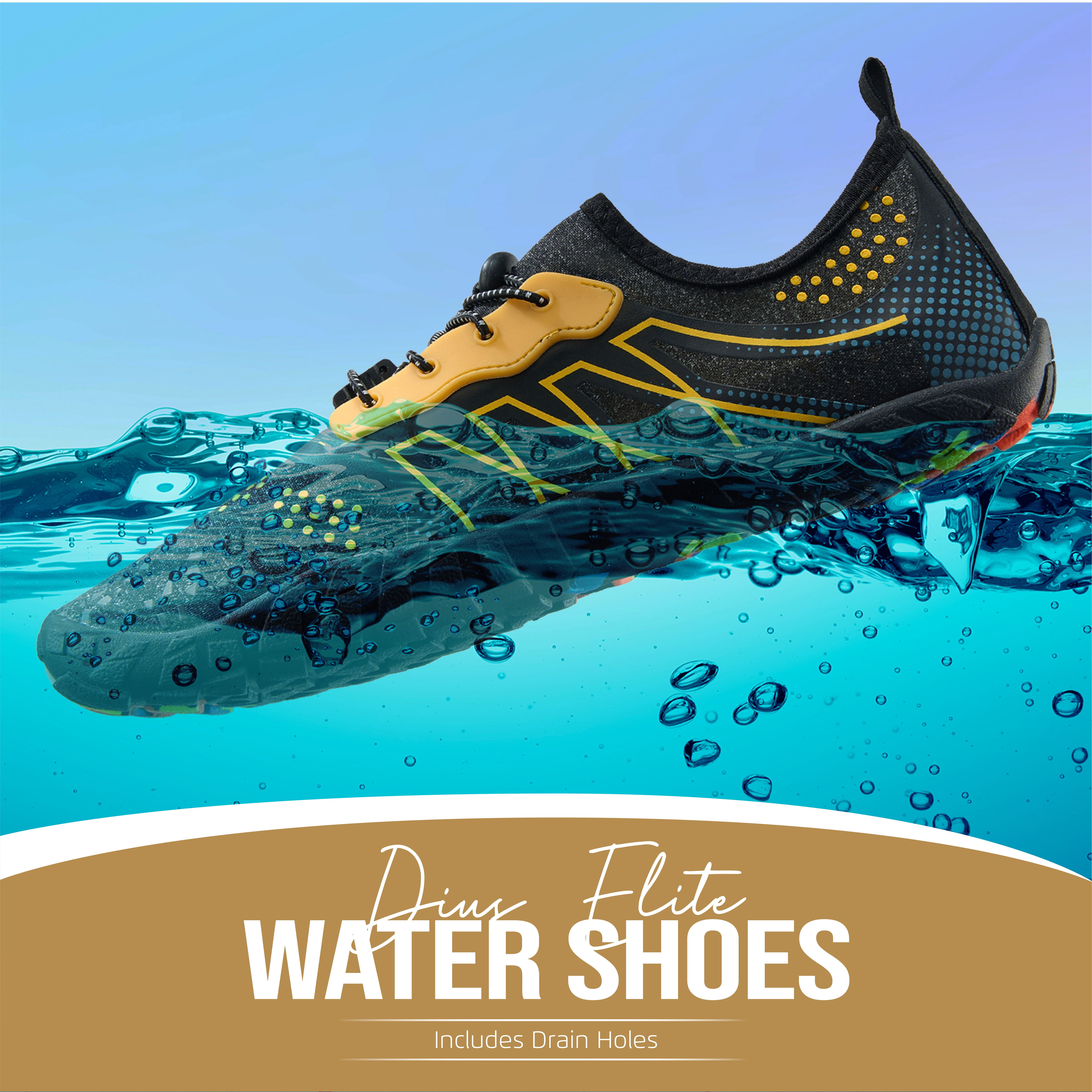 DIUS Womens Water Shoes Swim Shoes for Men Beach Shoes Barefoot Aqua Shoes for Pool River Surf