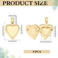 thumbnail image 2 of Colgantes de corazón de latón con forma de corazón, ideales para la creación de collares, pendientes y otras joyas., 2 of 9
