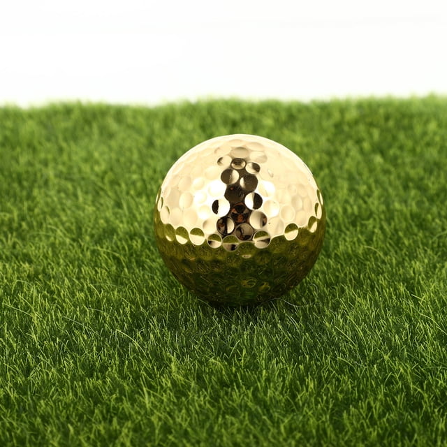 OULII 1Pack Golden Round Golf Practice Balls for Skill Improvement and Ball Control 4.26X4.26X4.26in