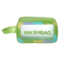 thumbnail image 1 of 1 Pc Bolsa de Maquillaje Transparente Conveniente para Mujeres para Vacaciones, Camping y Viajes de Negocios Verde-M, 1 of 4