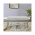 thumbnail image 5 of Lilola Home Tabitha Light Oak Finish Dining Bench with Light Gray Fabric, 5 of 5