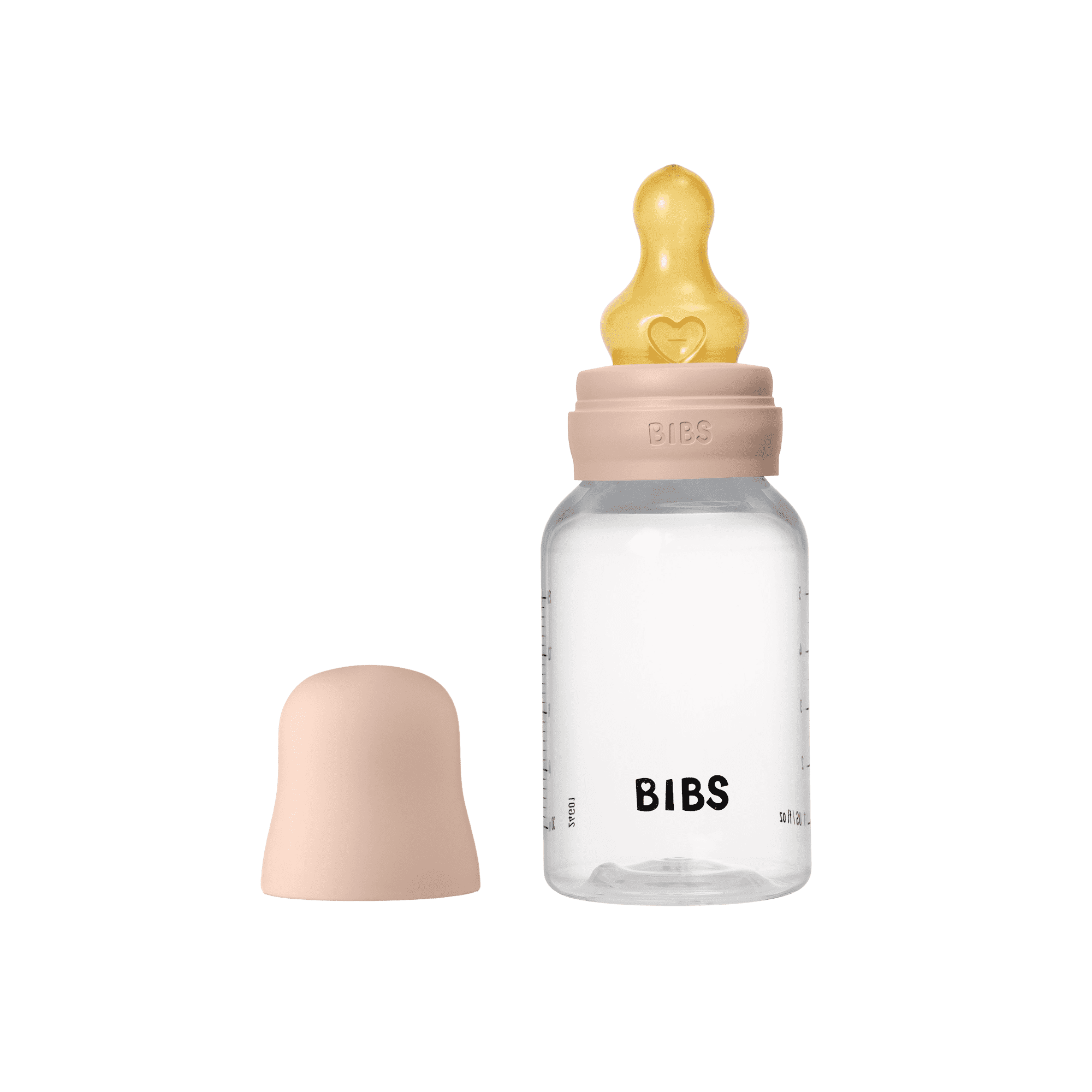BIBS Baby Bottle with Slow Flow Latex Nipple, Blush, 5 oz, 1 Each