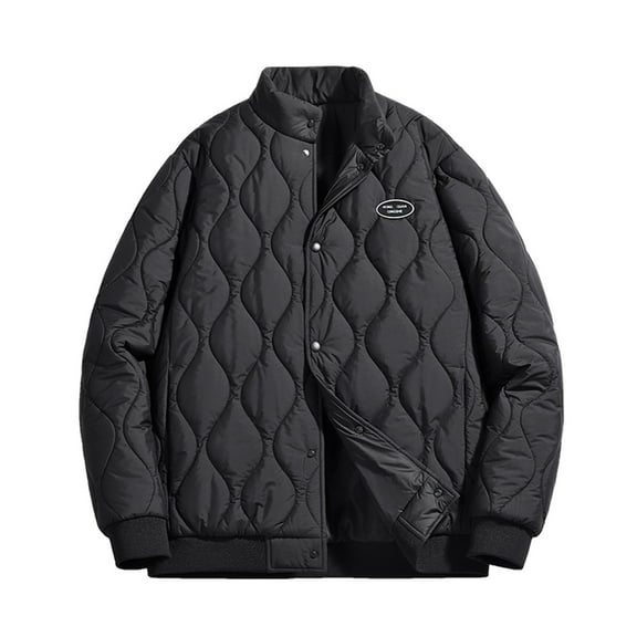 Viikei Mens Coats Outerwear Winter Mens Winter Coats Men's Casual Slim Short Button Warm Cotton Jacket Lapel Coat