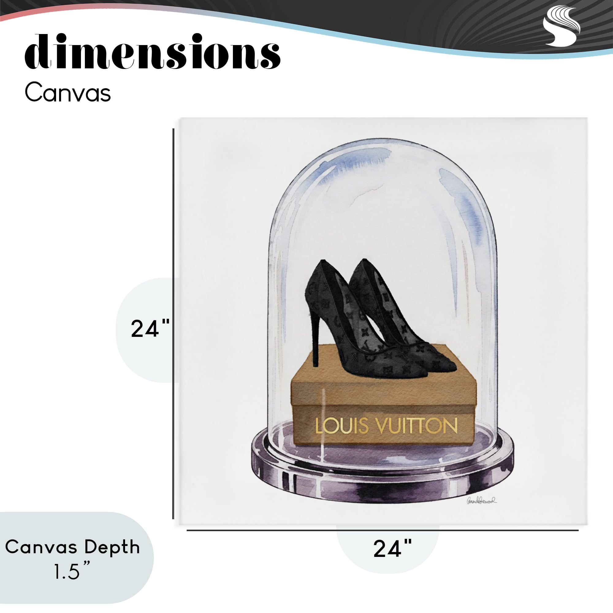 Stupell Industries Black Heels in Bell Jar Canvas Wall Art, design by Amanda Greenwood