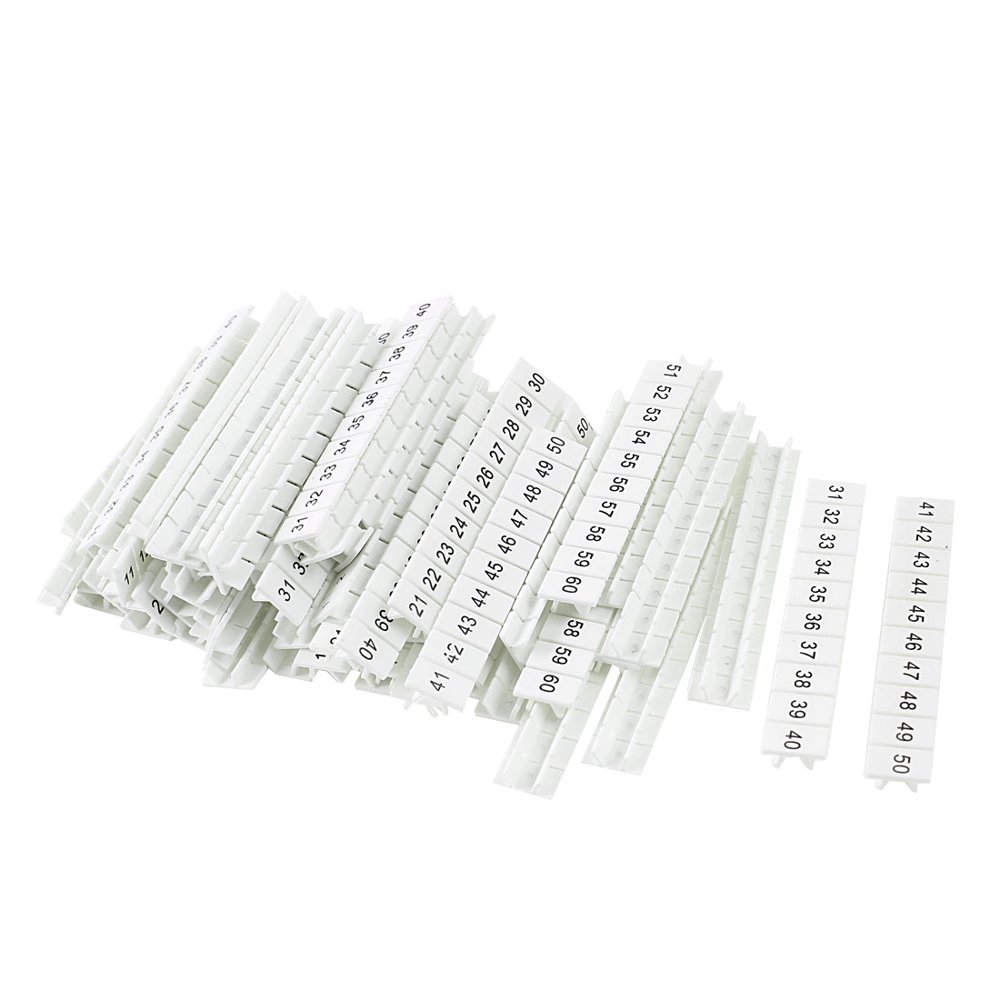 60pcs 160 5mm Terminal Block Marker Labels Number Strips f Cable Wire