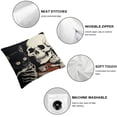 thumbnail image 4 of SHANXI Gift，White Skull and Pillow Covers Hallowmas Thanksgiving Outdoor Room Throw Pillowcase Flannel 24x24in, 4 of 5