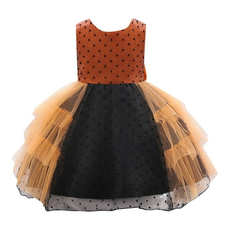 

Child Girls Bowknot Tulle Pageant Dress Party Gown Princess Dresses Girl Clothes Fairy First Birthday Outfit Outfits For 1 Year Old Girl