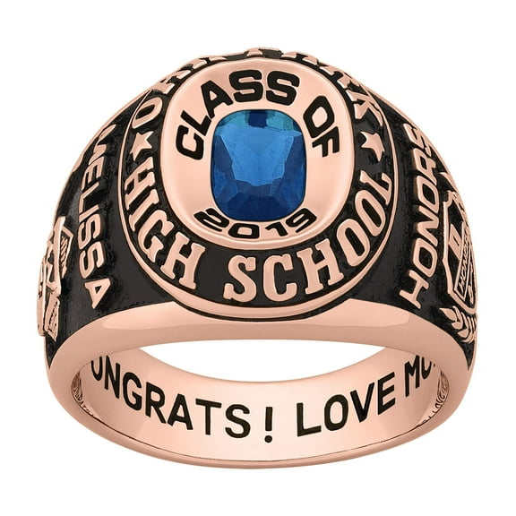 Order Now for 2025 Graduation, Freestyle Women's Double Row Classic Birthstone Class Ring Celebrium, Personalized, High School or College