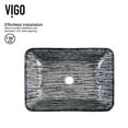 thumbnail image 4 of Vigo VG07085 Rectangular Titanium Glass Vessel Bathroom Sink, 4 of 5