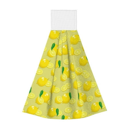 

Disketp Bright Lemons Hanging Kitchen Towel Tie Towels Tea Bar Dish Cloths Dry Towel for Laundry Room Decor (18*14in)
