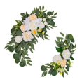 thumbnail image 2 of 2 piezas, arco de boda, flores, telón de fondo, corona de granja, decoración verde rústica, pared, ventana, arreglo Floral, botín,, 2 of 8