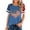 Blue, variant on Ayolanni The Fourth of July Casual Tops for Women under 15 Short Sleeve Black Raglan T-Shirts Teens Shirts for Girls L