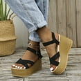 thumbnail image 6 of Mostsola Womens Platform Sandals Wedges Heels Open Toe Summer Slingback Sandals Beach Shoes, 6 of 8