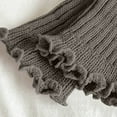 thumbnail image 6 of SYMOID Womens Gray Acrylic Rib Knit Leg Warmers - Soft & Warm, One Size Fits All, Scalloped Edge, Ideal for Fall & Spring,Size Free Size, 6 of 9