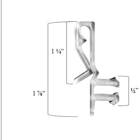 6 Pack of Hidden Valance Clips
