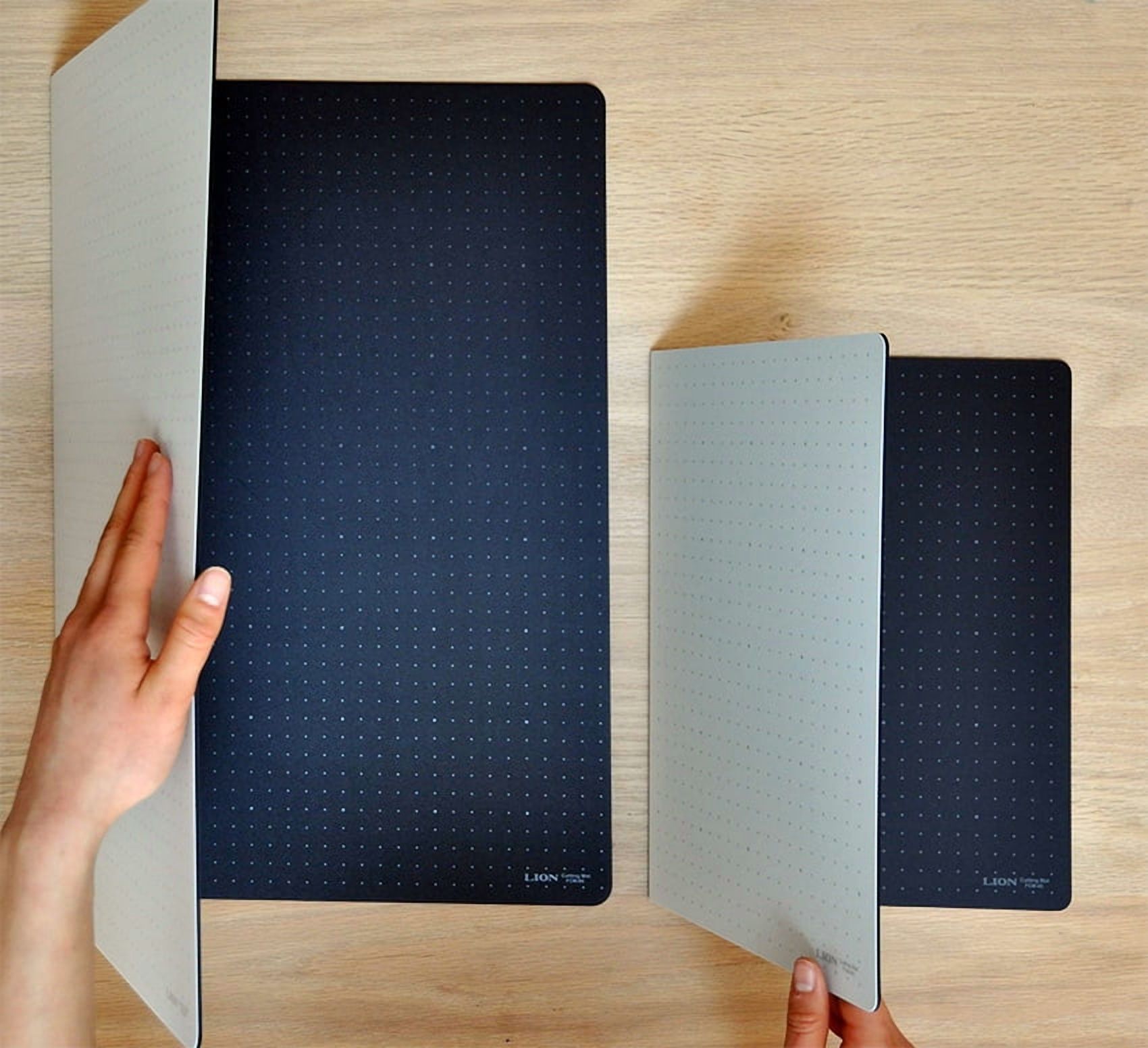 (Price/EACH)Lion Foldable, Portable & Reversible Self-Healing Cutting Mat, with 1cm Dot Grid, PVC Free, Dark Gray Front & Off-White Back-18" x 24"
