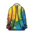 thumbnail image 3 of Pink and Yellow Tie Dye Pattern Backpack for School, Cute School Bag with Adjustable Shoulder Straps and Padded Back, 15.3"x11"x7.1", 3 of 5