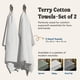 thumbnail image 4 of Juego de toallas de mano ONSEN Terry Cotton Waffle, 2 unidades, color blanco, 50 x 75 cm, 4 of 6