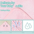 thumbnail image 2 of 2pcs Toalla De Baño Bebé Con Capucha Animales Manta Suave Modelo Gris y Rosa, 2 of 4