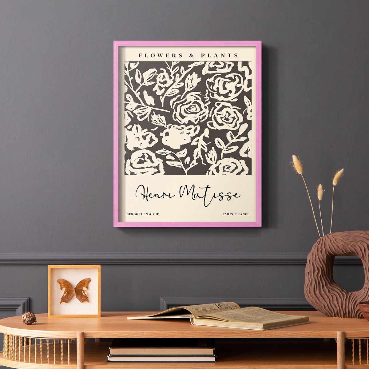 Matisse CXCVI Framed Print in Pink Solid Wood 8 x 10 Framed Print