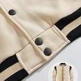 thumbnail image 5 of Men's Fleece-Lined Varsity Jacket Causal Slim Fit Cotton Letterman Baseball Bomber Jackets Coat, 5 of 7