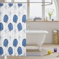 thumbnail image 3 of Manfei Ocean Shell Bowtie Shower Curtain 72Wx78L,Starfish Conch Bath Curtain, 3 of 5