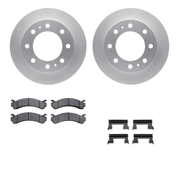Dynamic Friction Company Front Geospec Brake Rotors with Ultimate Duty Performance Brake Pads includes Hardware 4412-48015