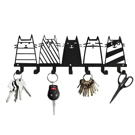 7  Hooks Key Hook Rack That Transforms into a High - Quality Modern Wall - Mounted Coat Rack